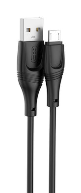 XO NB238 Zeus Series Εύκαμπτο Καλώδιο Σιλικόνης Micro 1m Μαύρο